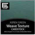 ASPEN GREEN—12x12 Textured Cardstock | 80lb Textured Green Scrapbook Paper | Premium Cardstock for Cricut Cutting | 25 Sheets
