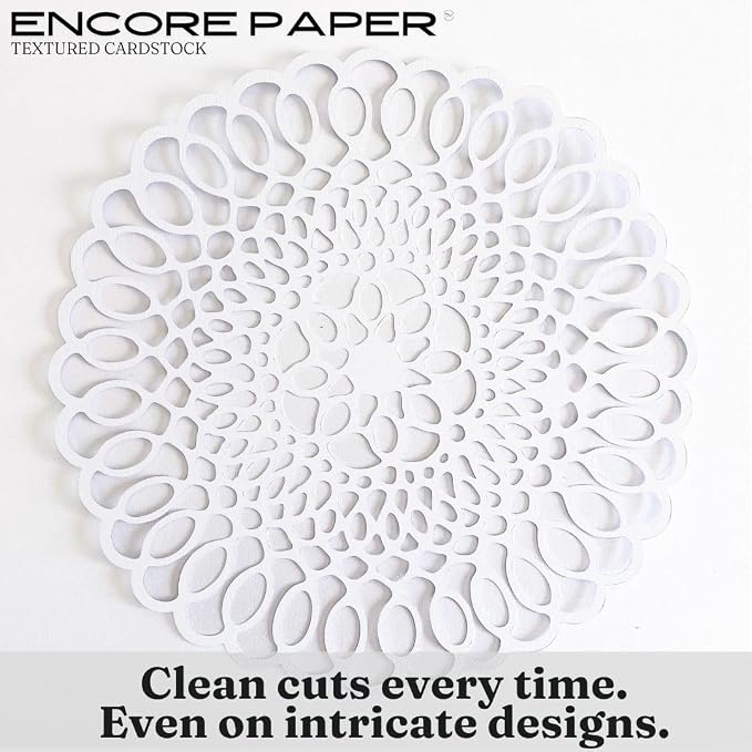 Snowy White —12x12 Textured Cardstock | 80lb Textured White Scrapbook Paper | Premium Cardstock for Cricut Cutting | 25 Sheets