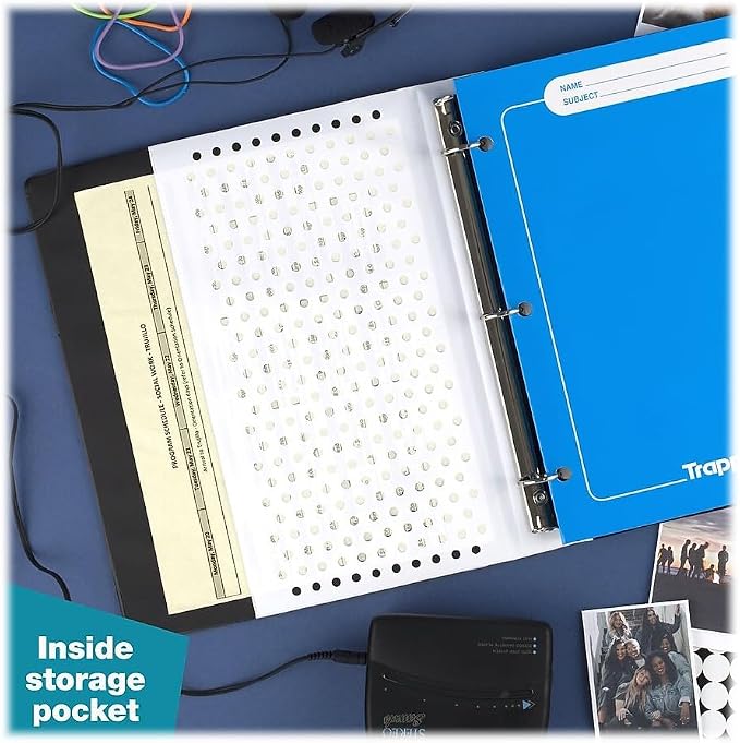 Mead Trapper Keeper Binder, Retro Design, 1 Inch Binder with Folders and Pockets, Holds 8-1/2" x 11" Paper, Shapes (260038CQ1-ECM)