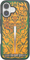 PopSockets iPhone 16 Phone Case with MagSafe- Fireheart | Magnetic, Wireless Charging, Camera & Drop Protection, Acotar, Throne, Glass, Sarah, Dragon