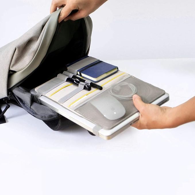 FOLD Portable TECH Organizer attachable to your Devices | Desk Sleeve | Gadget case | Working from Home Essentials | Laptop accessories | Backpack Insert | Portfolio |