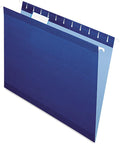 Pendaflex Reinforced Hanging File Folders, Letter Size, Navy, 1/5 Cut, 25/BX (4152 1/5 NAV)