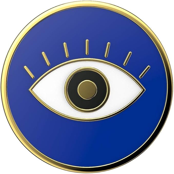 PopSockets Adhesive Phone Grip, Holder- Enamel Evil Eye | Secure Comfortable Hold, Anti-Drop, Kickstand, Enamel, Designs, Electronic Accessories, For iPad/Kindle/iPhone/Android