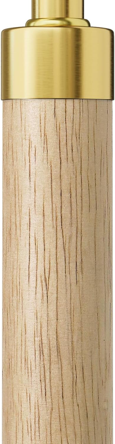 G-SAFAVA Real Wood Floor Lamps for Living Room Bedroom, 62.5" Mid Century Modern Lamp Gold Standing Tall Arc Lamps with Foot Switch, Floor Lamps for Nursery Office Decor Corner Reading Room Light
