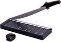 TIANSE Paper Cutter 12 Inch Paper Cutter Guillotine with 8 to 10 Sheet Capacity Safety Blade Lock Heavy Duty Paper Trimmer for Cardstock Cutting Board Paper Cutter Slicer for Home Office School Black