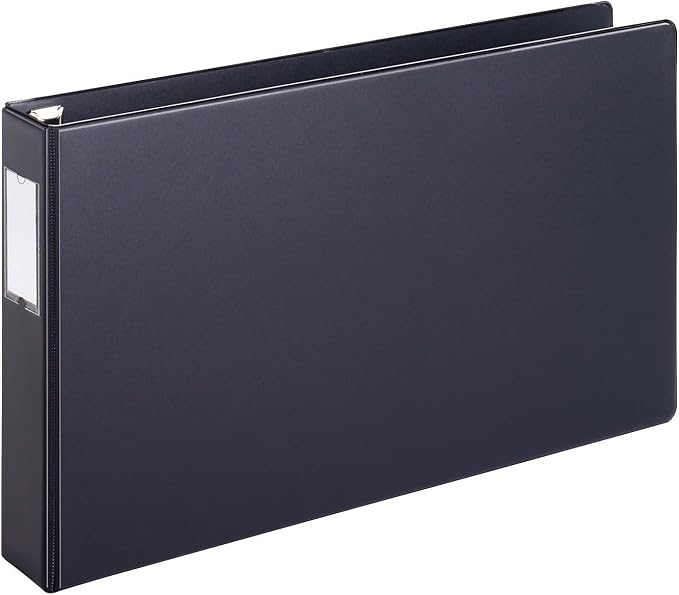 Cardinal Premier Easy Open 11" x 17", Locking Slant-D Ring Binder, 2", Black (12132)