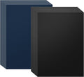 HOUYEE 100 Pack 12Mil Binding Covers Set, 8.5x11 Letter Size,Sand Textured | Including 50 Pcs Black Plastic Binding Covers, 50 Pcs Navy Blue Back Binding Polycovers, Square Corners,Un-Punched for Office