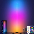 Tyute Corner Floor Lamp, RGB LED Corner Lamp with Music Sync, Smart App and Remote Control Color Changing Ambience Light, LED Lamp with 16 Million Colors for Bedroom, Living Room Gaming Room