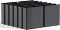 SUNEE 2 Inch Binders 3 Ring 12 Pack Bulk, PVC-Free Clear View 2" Binders (Fits 8.5x11 Inches) for School, Office & Home Use, Black