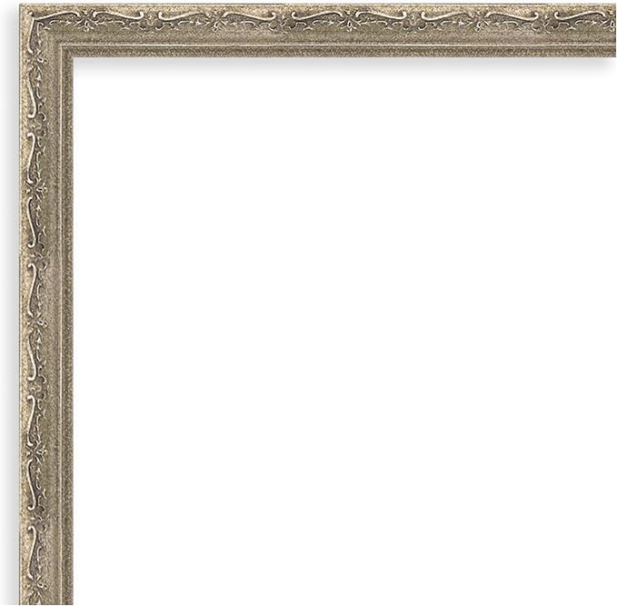 Amanti Art Silver Framed Magnetic Board 14x20 Small Vision Board for use with Magnets, 100% Metal Sheet to Display Items as Office Decor or for Home Organization in mudroom, Kitchen or Kids Room