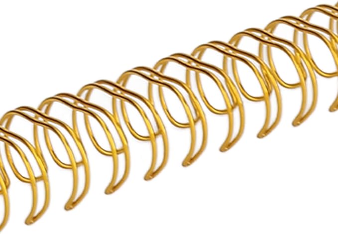 Hilitand 100pcs Plastic Spiral Binding Coils, 3:1 Pitch, 1/2in Diameter 34 Loop Spiral Binding Spines for Office Documents 100 Sheets Capacity (Gold), HILITANDG4G29CKZI0-11