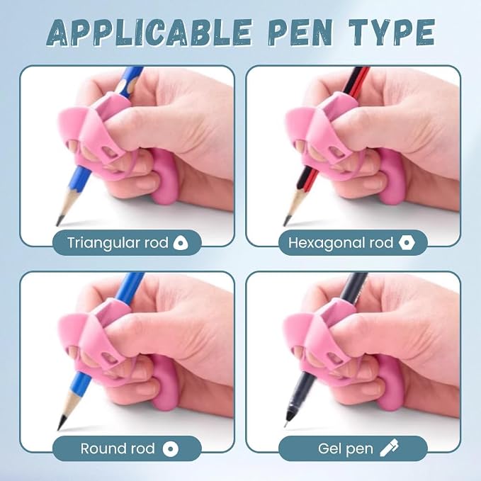 Pencil Grips for Kids Handwriting, 2025 New Toddler Pencil Grip Pencil Holder for Kids, Finger Grips for Pencils Practice Writing for Toddlers 2-4 Years, Special Education School Supplies (12)