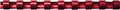 Fellowes A4 8 mm Plastic Binding Combs for Comb Binding Machine, Binds 21 to 40 Pages, Red, Pack of 100, 5345604