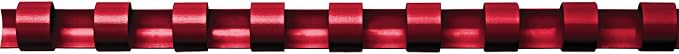 Fellowes A4 8 mm Plastic Binding Combs for Comb Binding Machine, Binds 21 to 40 Pages, Red, Pack of 100, 5345604