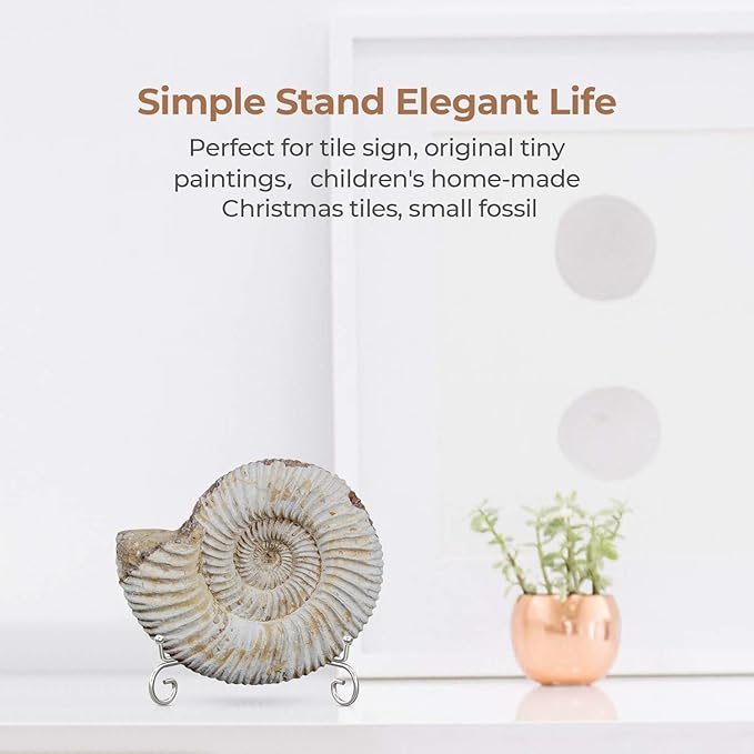 TR-LIFE Plate Stands for Display - 4 Inch Plate Holder Display Stand + Metal Easel Stand for Picture Frame, Decorative Plates, Photo, Book, Collectibles (2 Pack)