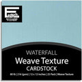 Waterfall—12x12 Textured Cardstock | 80lb Textured Blue Scrapbook Paper | Premium Cardstock for Cricut Cutting | 25 Sheets