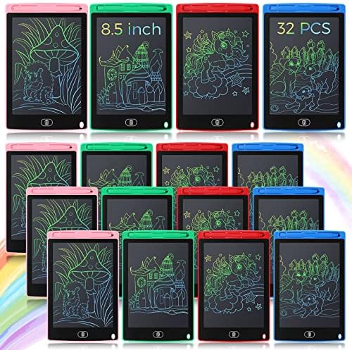 Zhehao 32 Pcs LCD Writing Tablet for Kids 8.5" Erasable Doodle Board