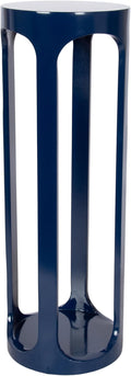 Kate and Laurel Dahl Modern Wooden Round Drink Table, 8 x 8 x 23, Navy Blue, Transitional Circle Accent Pedestal Table for Living Room Plant Stand Indoors or Mini Bedroom Nightstand