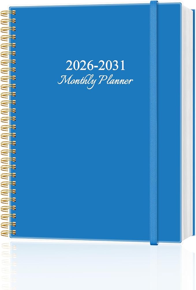 5 Year Planner 2026-2030 - July 2026 to June 2031, 8.5" x 11", Pink