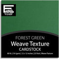 Forest Green—12x12 Textured Cardstock | 80lb Textured Green Scrapbook Paper | Premium Cardstock for Cricut Cutting | 25 Sheets