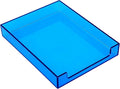 Paper Tray Acrylic File Organizer for Desk Letter Tray Desk Organizer Document Holder Sorter Storage for A4 Office Supplies Magazines, 13.8x10.6x2.4 Inches, Blue