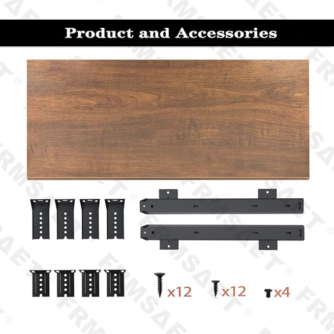 FRMSAET Office Product 20/24/30 inch Keyboard Drawer Tray(24 inch, Brown) | Heavy Duty Wood Computer Platform Under Desk Sliding Drawer Furniture Accessories with Adjustable Height Slides, Save Space