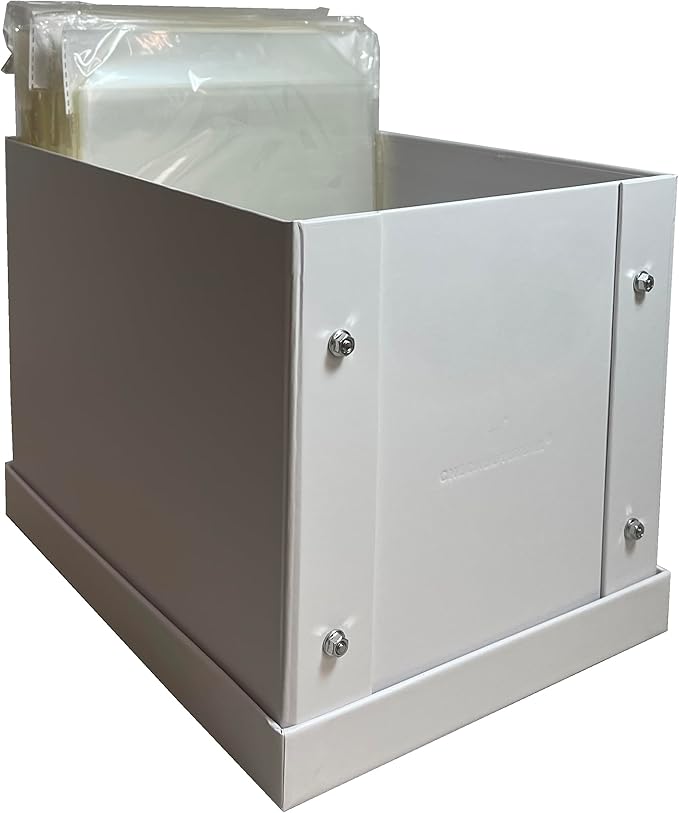 1 CheckOutStore White Stamp & Die Craft Storage Pocket Box (10.5 x 7.5 x 7.5)
