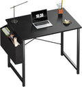 OLIXIS Small Computer Desk, 31 Inch Gaming Desks for Home Office | Writing Study Craft Work Table, Computer Workstation for Bedroom Small Spaces with Storage Bag, Black