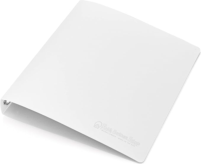 Premium Economy 3 Ring Binder, 1 Inch Pull-Open Round Rings, Holds 175 Sheets, Flexible, Lightweight, 4-Pack, Side Opening, White