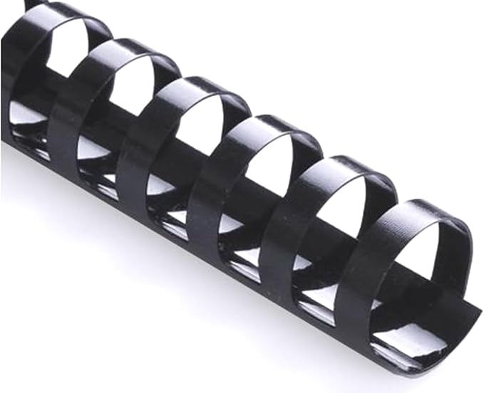 Black Plastic Binding Combs 3/16-inch 5mm Comb Spines [pk of 100]