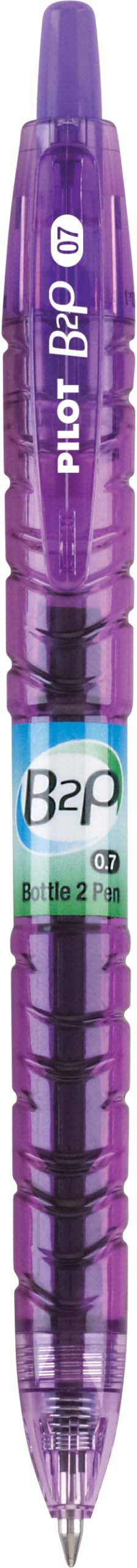 PILOT B2P Colors - Bottle to Pen Gel Pens, Purple G2 Ink, 0.7mm, 12-Pack