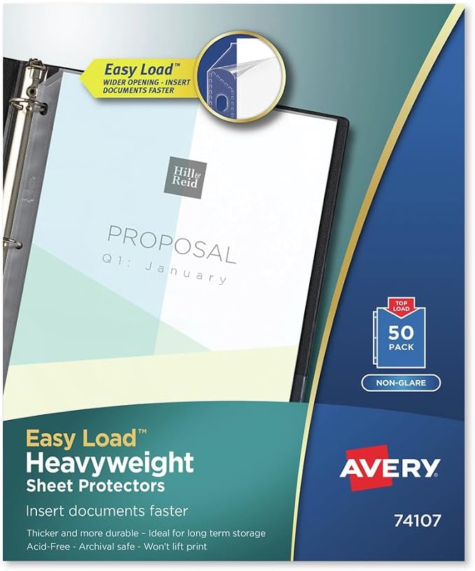 Avery Top Loading Sheet Protector (PV119G-50)