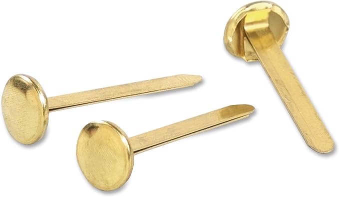 ACCO Solid Brass Fasteners, 1 1/2-Inch Capacity, 100 Count (A7071506) (Pack of 10)