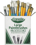 Crayola Paintbrush Variety Classpack (36ct), School Art Supplies for Kids, Flat & Round Paint Brushes for Toddlers & Classrooms, Easy Grip Handle