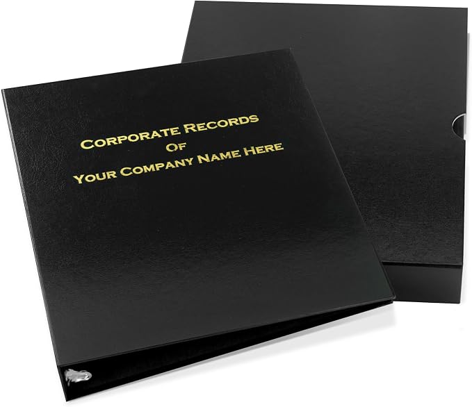 LLC Kit (Black) - Binder, Slipcase, Operating Agreement, Membership Certificates & Customizable Index Tabs