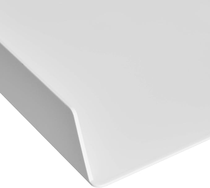 Amazon Basics Rectangular Plastic Desk Organizer, Letter Size Tray for Documents, 13 x 9.7 x 2.2 inches, White, 12-Pack