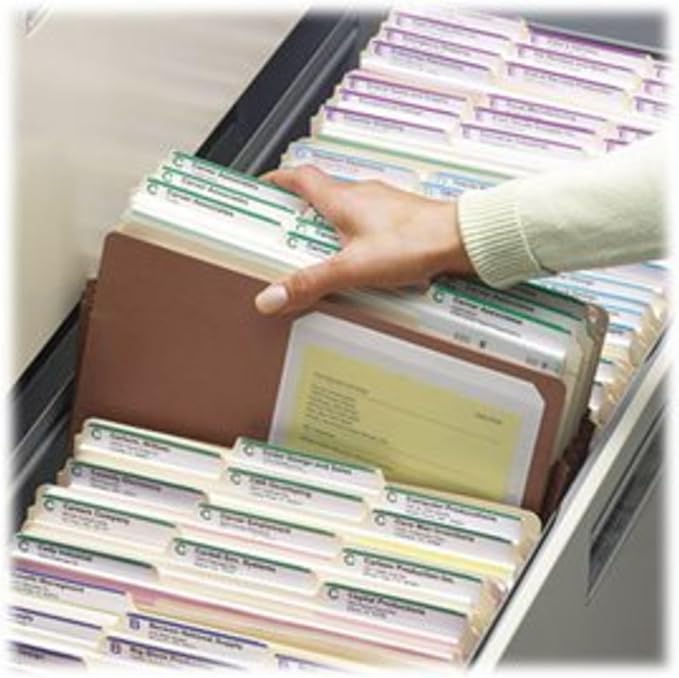 Smead 100% Recycled File Pocket, Straight-Cut Tab, 5-1/4" Expansion, Legal Size, Redrope, 10 per Box (74206)