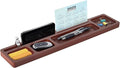 Valet Tray for Men – EDC Desk Organizer with Phone & Tablet Stand, Wooden Catchall for Watch Wallet Keys, Multi-Functional Office Desktop Storage, Gift for Husband Dad Groomsman