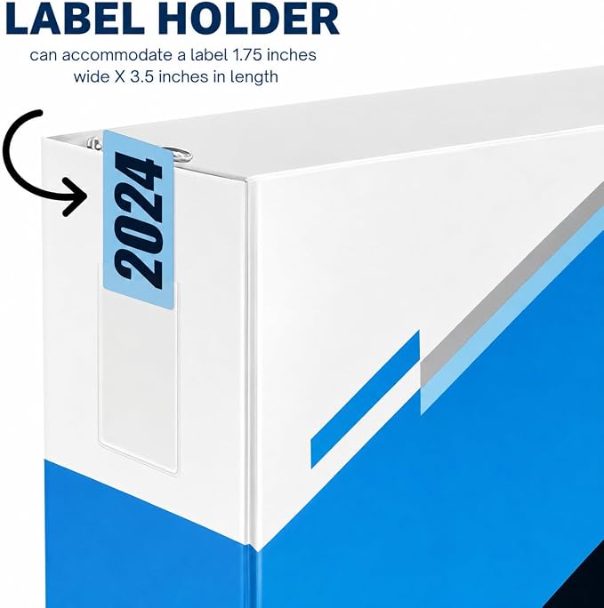 Performore 6 Inch Locking Angle D-Ring Binder Heavy Duty Poly Binder with Printed Design, Secure Locking 3 Rings, Spine Label Holder, Non-Customizable Cover, Holds 8.5" x 11" Paper, 1 Pack