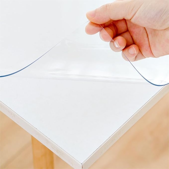 Eisdroma 16 x 42 Inch Table Cover Protector, 1.5mm Thick Plastic Table Mat, Vinyl Table Pad, Desk Mat