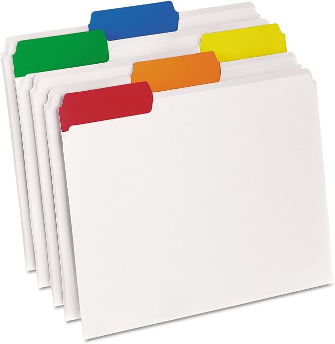 Pendaflex Poly File Folders, Letter size, Assorted (55702), 12.39 x 9.99 x 1.99 inches, 25 per box