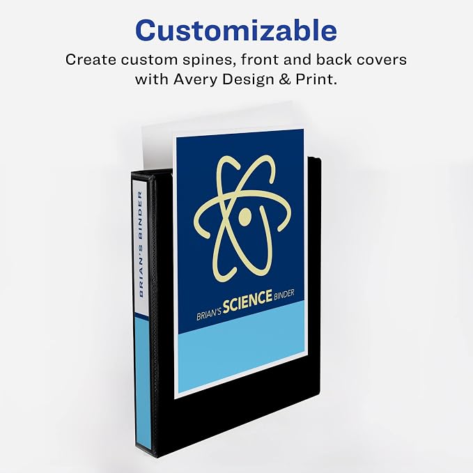 Avery Durable View 3 Ring Binder, 3" EZD Rings, 1 White Binder