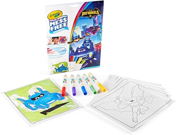 Crayola Batwheels Color Wonder Activity Set, Batman Mess Free Coloring Pages for Toddlers, Batman Gifts, Toys for Boys & Girls