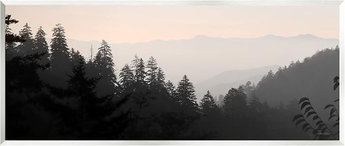 Woodland Forest Silhouette, 7 x 17 Inch Mounted Print on Wall Plaque | Stupell Industries · By Lori Deiter · Ready to hang · Nature inspired decor for living room · office · or hallway
