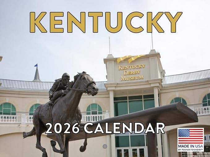 Kentucky Calendar 2026 Wall 12 Month Monthly KY Scenic Souvenirs Themed Gifts | American Made In The USA