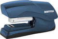 Bostitch Heavy Duty Compact Stapler, 40-Sheet Capacity, No-Jam Technology, Flat Clinch Design, Half-Strip Desktop Stapler, Blue