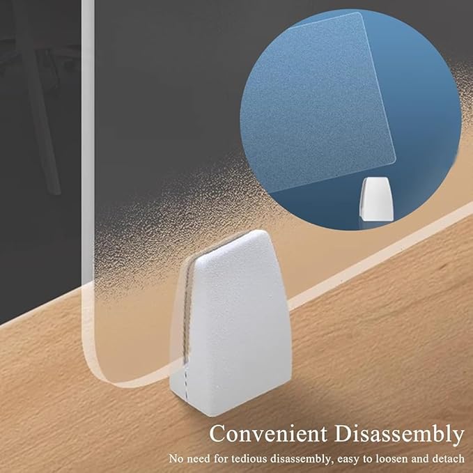 RCJCQSR Acrylic Frosted Privacy Free Standing Screen, Visual Distractions Privacy Panel Portable Desk Divider Guard for Table Top Workstation for Home Office(Size:60x30cm(23.6x11.8))