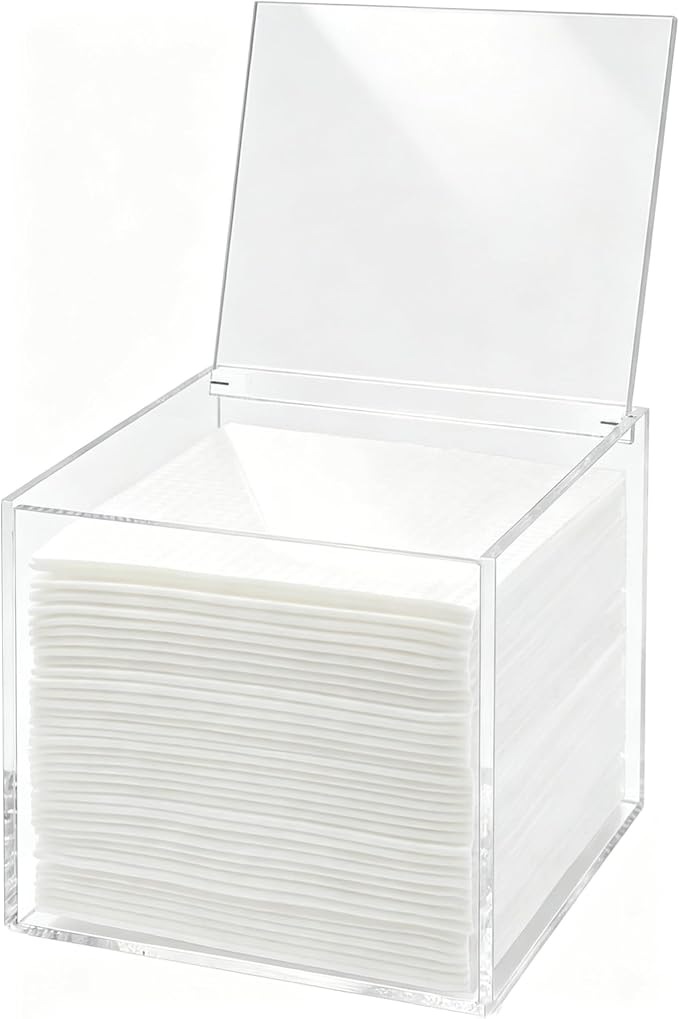 KissYou Acrylic Box Clear Storage Contanier Plastic Hinged Lid Box Coffee Pod Holder Wedding Candy Box Transparent Display Box with Lid