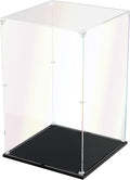 Clear Acrylic Display Case, Easy Assembly Showcase Boxes(10x10x15.7inch) | dofopo Dust Protection Case for Action Figures and Dolls, Alternative Glass Box for Collectibles Commemorative Gifts