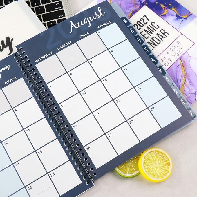 RE-FOCUS THE CREATIVE OFFICE, 2026-2027 Academic Calendar, Monthly and Weekly Views with Time Slots, To-Do List (White)
